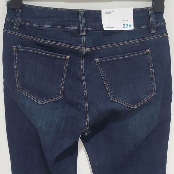 Warehouse One dark wash 29x29 new with tags skinny jeans - Picture 4 of 6